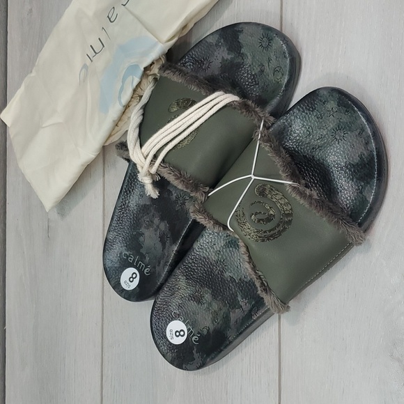 NEW Johnny Was Calme Womens Camo Space Slide Sandals Flip Flop shoes sz 8M - Picture 2 of 8